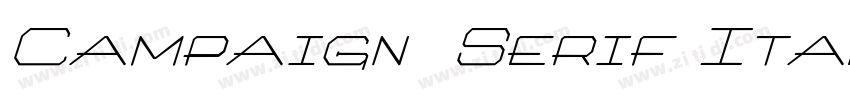 Campaign Serif Itali字体转换